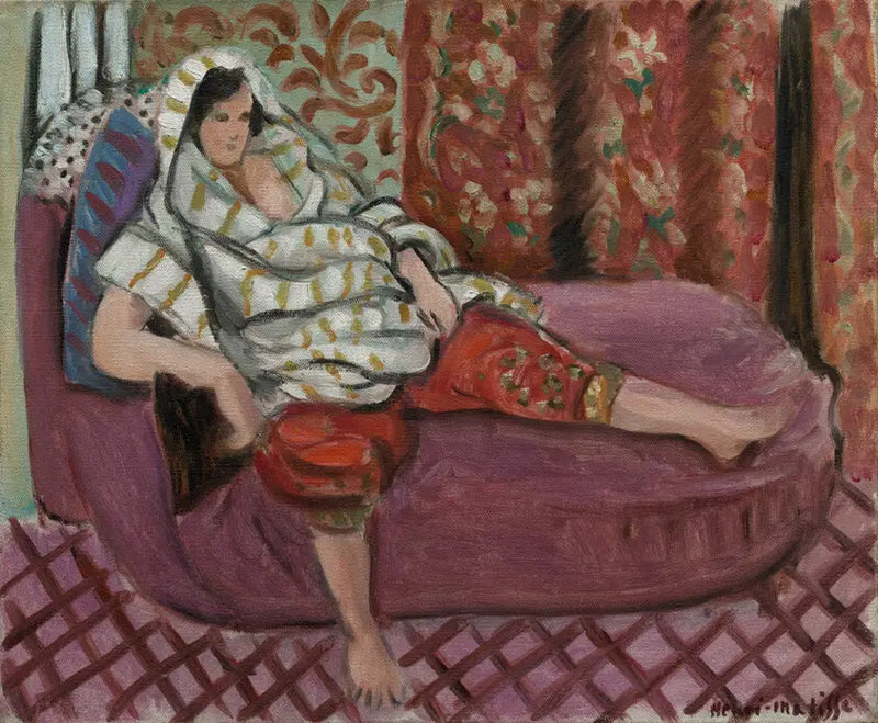 Vrouw op de roze divan - Henri Matisse