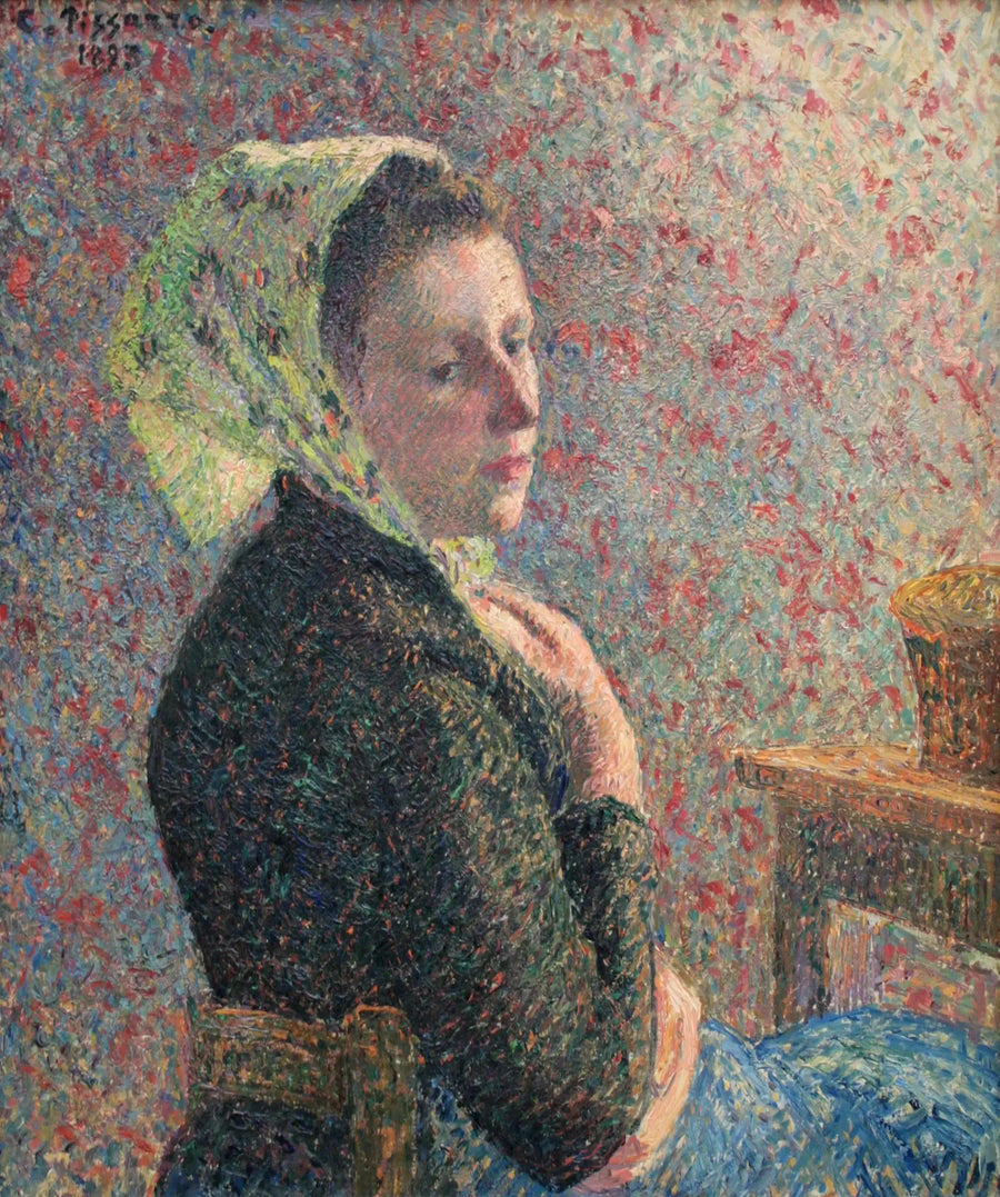Vrouw met groene hoofddoek - Camille Pissarro