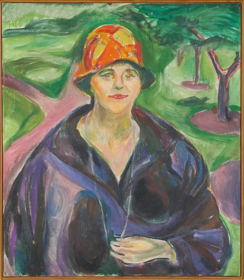 Vrouw in een blauwe mantel - Edvard Munch
