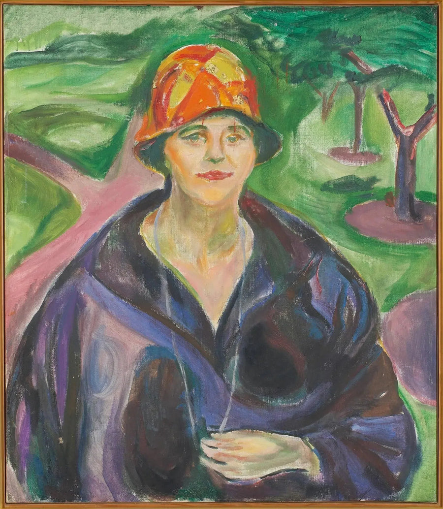 Vrouw in een blauwe mantel - Edvard Munch