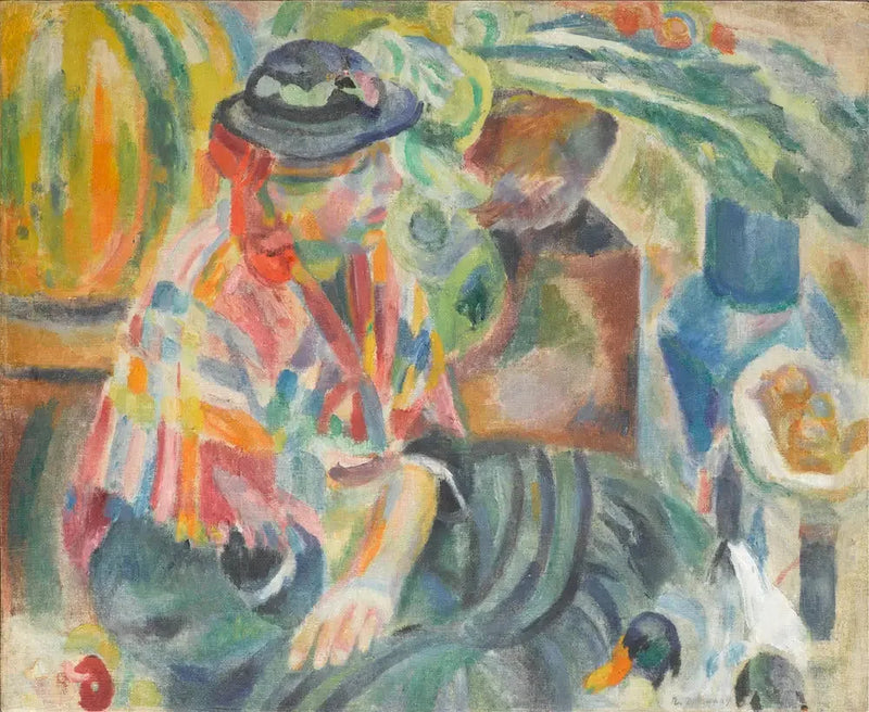 Vrouw op de markt (Portugal) - Robert Delaunay