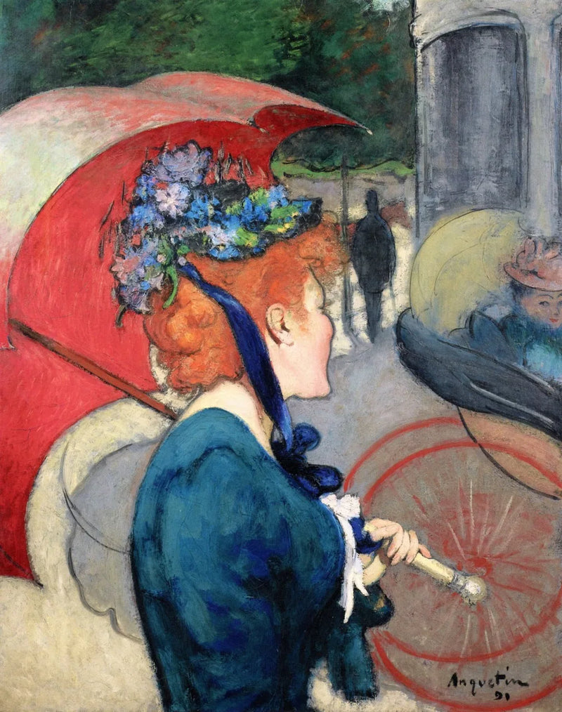 Vrouw met paraplu - Louis Anquetin