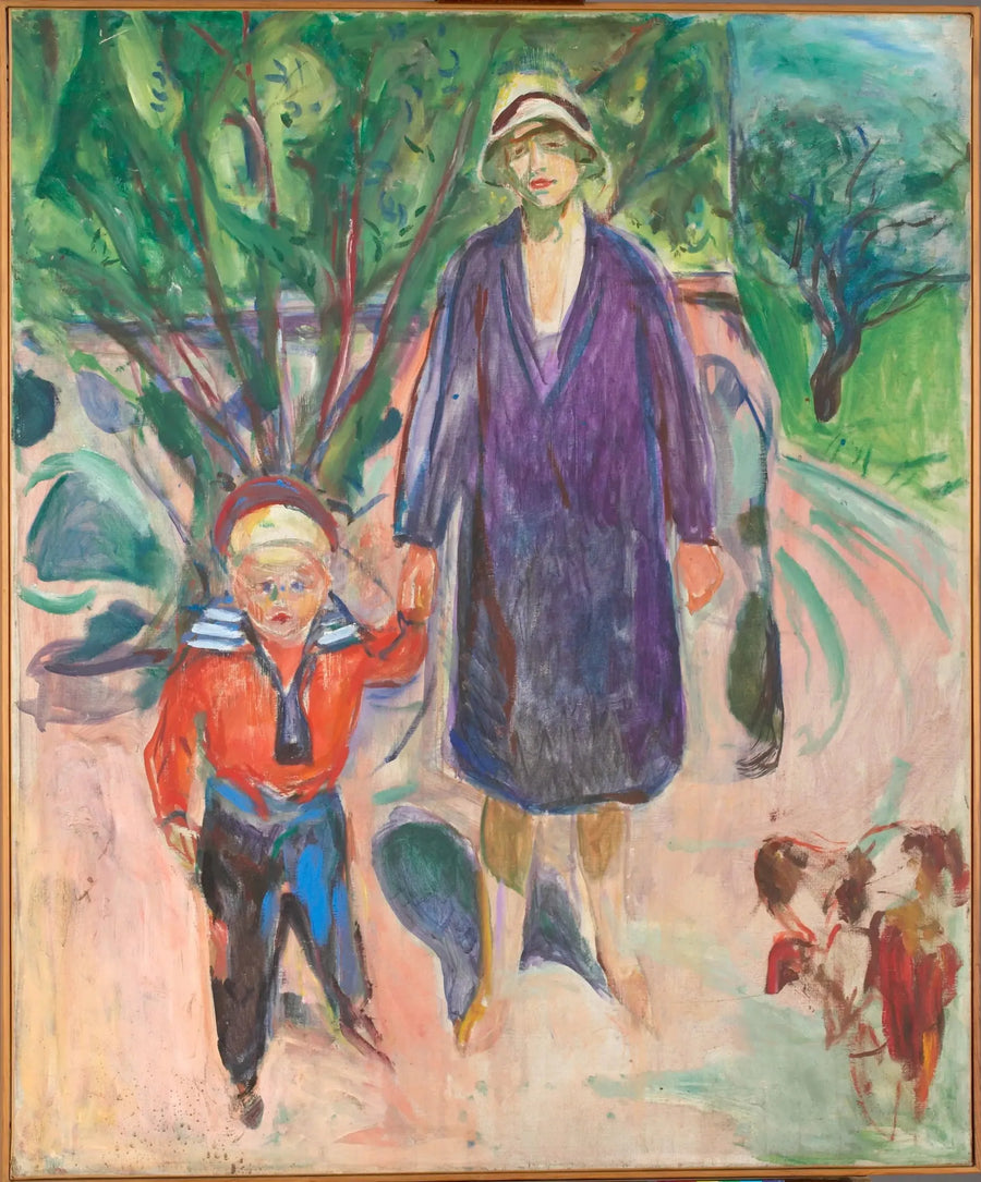 Vrouw met de kleine jongen - Edvard Munch