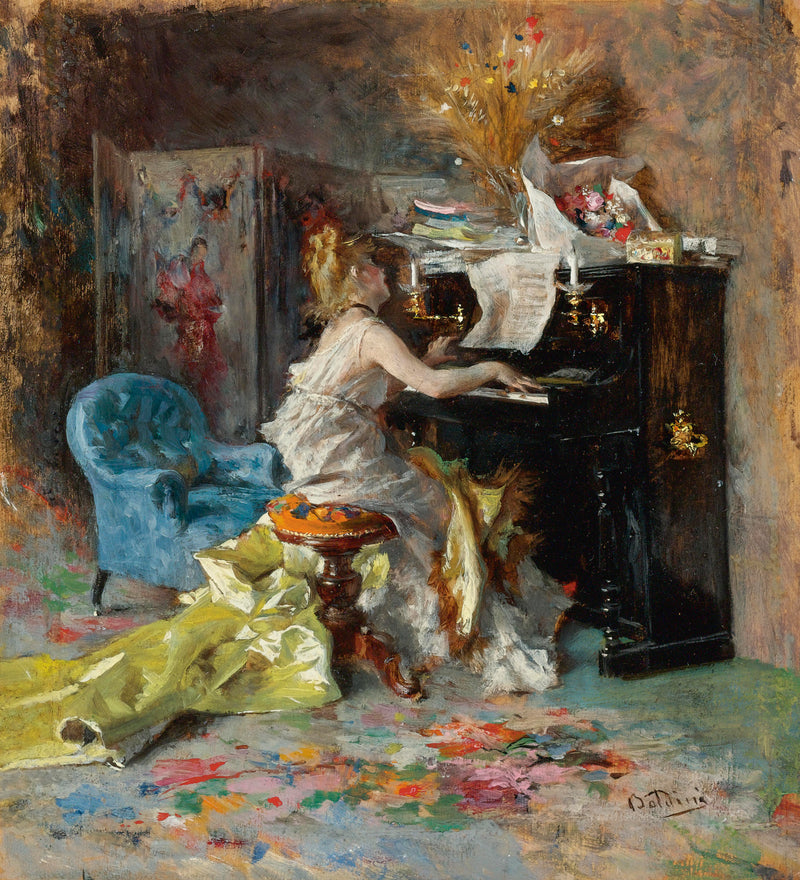Vrouw aan de piano - Giovanni Boldini