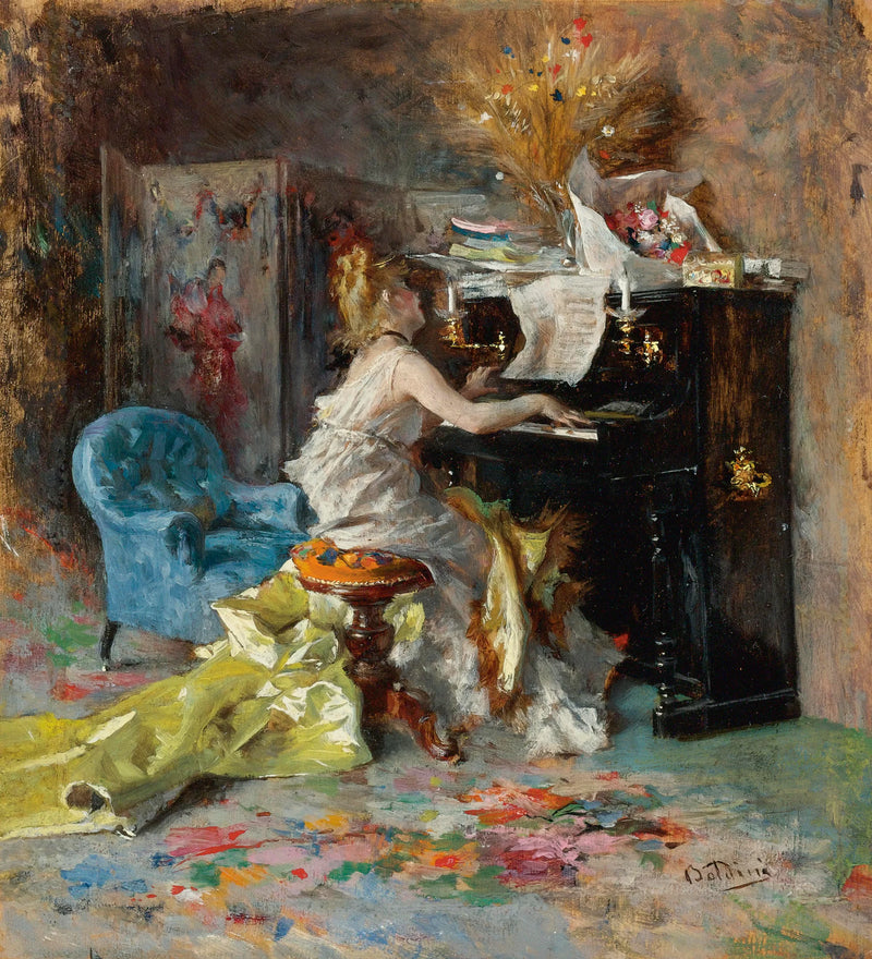 Vrouw aan de piano - Giovanni Boldini
