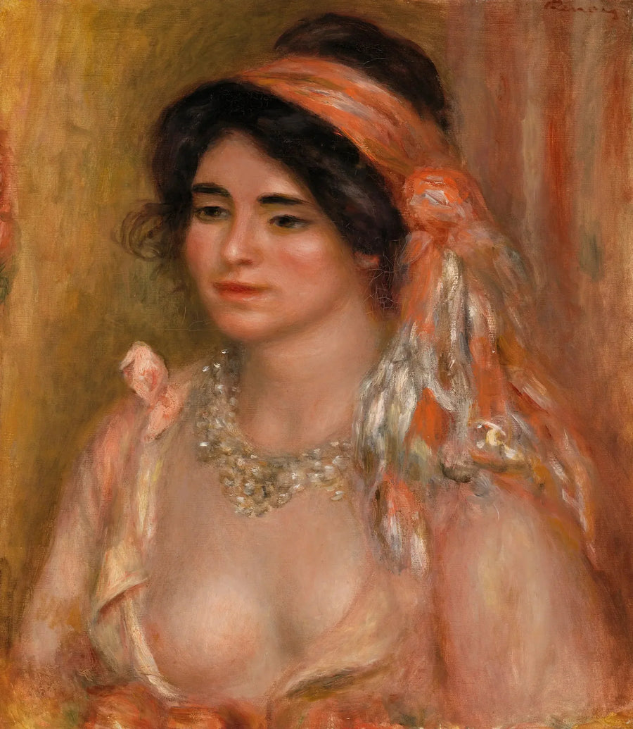Vrouw met zwart haar (Jonge vrouw met zwart haar, buste) - Pierre-Auguste Renoir
