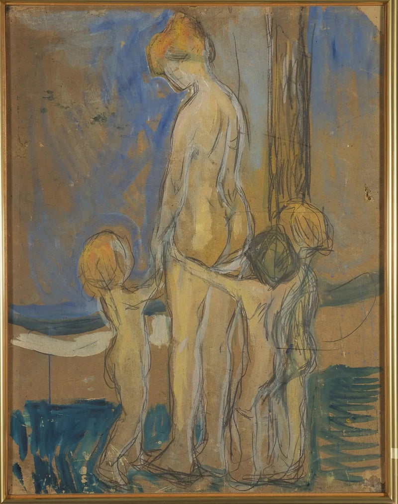 Vrouw met kinderen - Edvard Munch