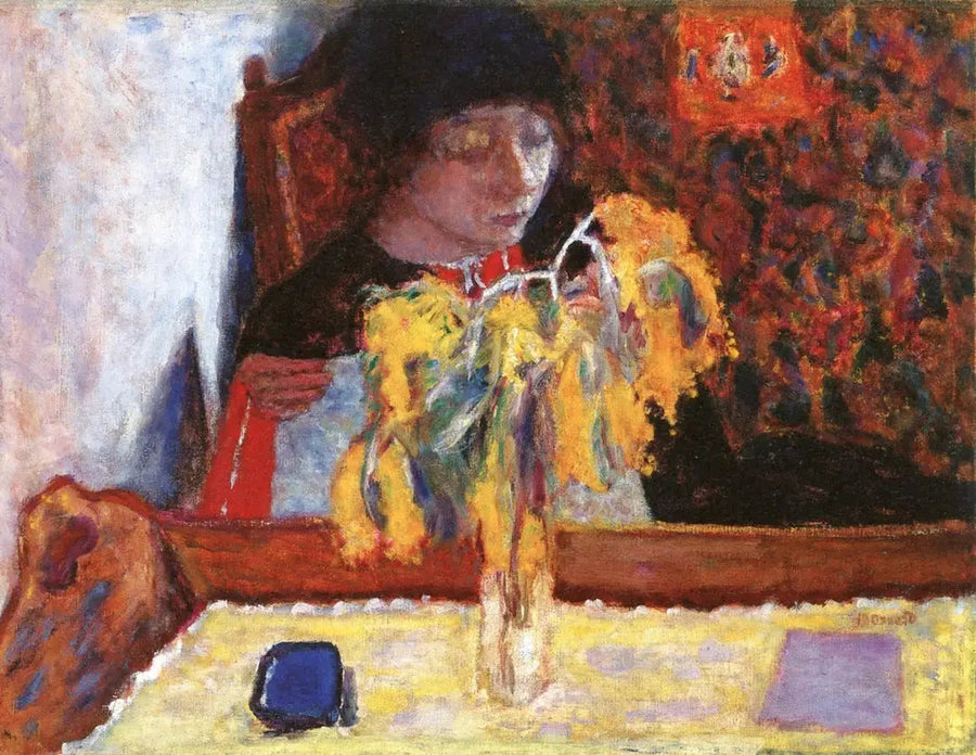 Vrouw met mimosa - Pierre Bonnard