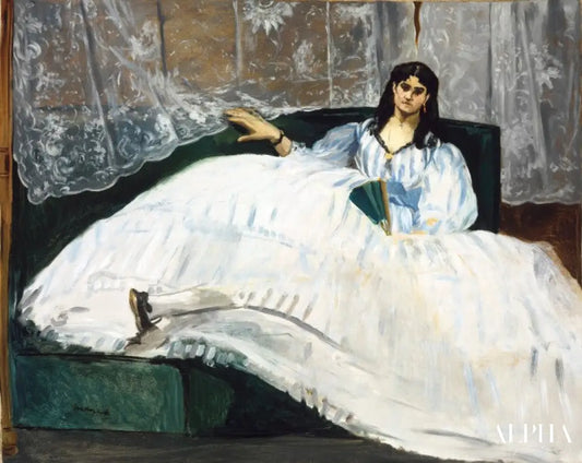 Femme avec un éventail - Edouard Manet - Reproductions de tableaux et peintures haut de gamme