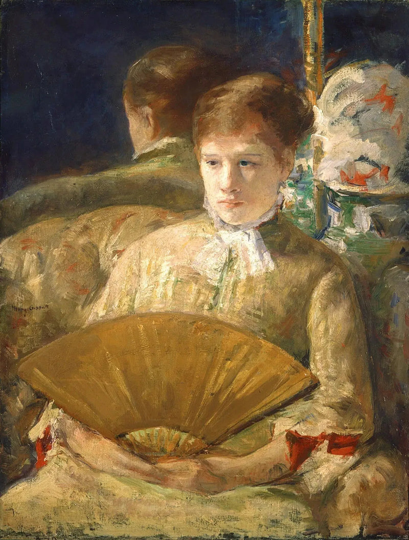 Vrouw met een waaier - Mary Cassatt