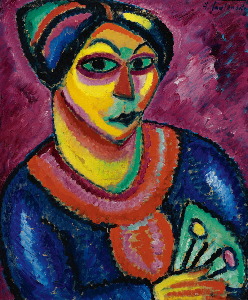 Vrouw met een groene waaier - Alexej von Jawlensky

Source:
Femme avec un éventail vert - Alexej von Jawlensky