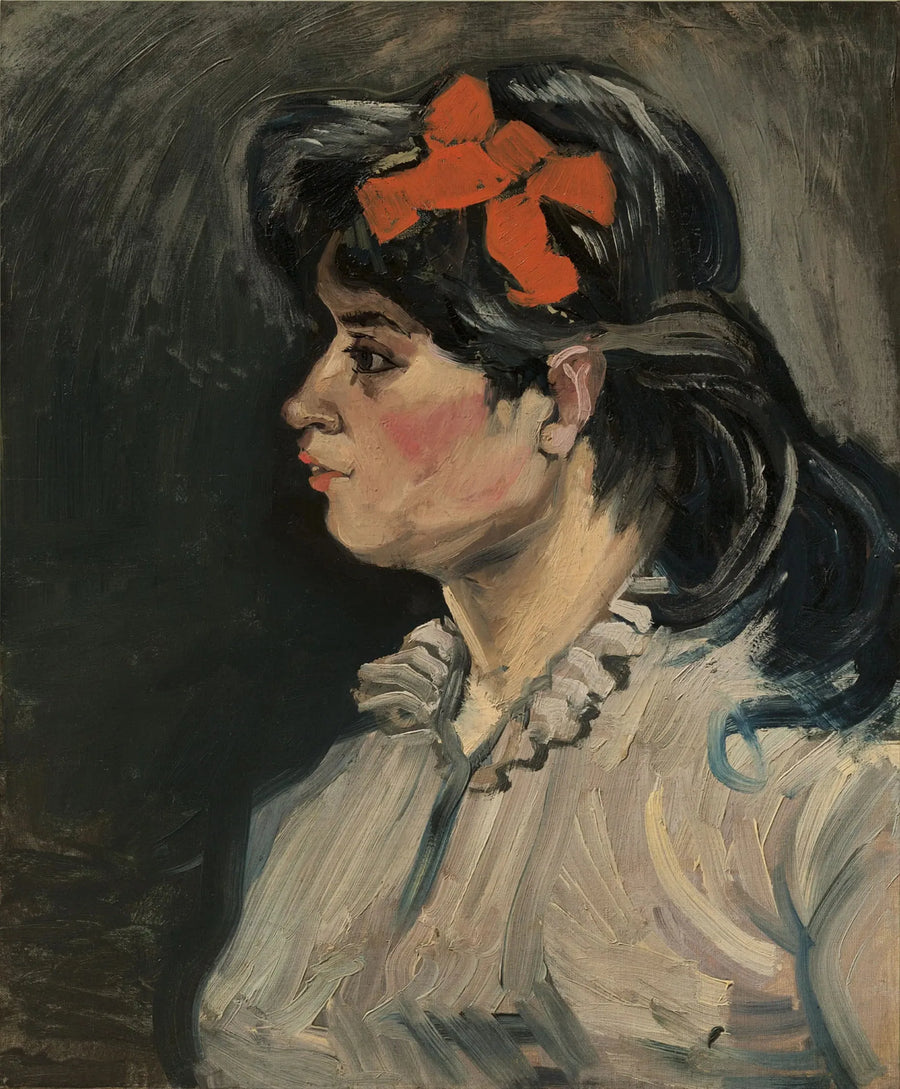 Vrouw met een rood lint - Vincent van Gogh