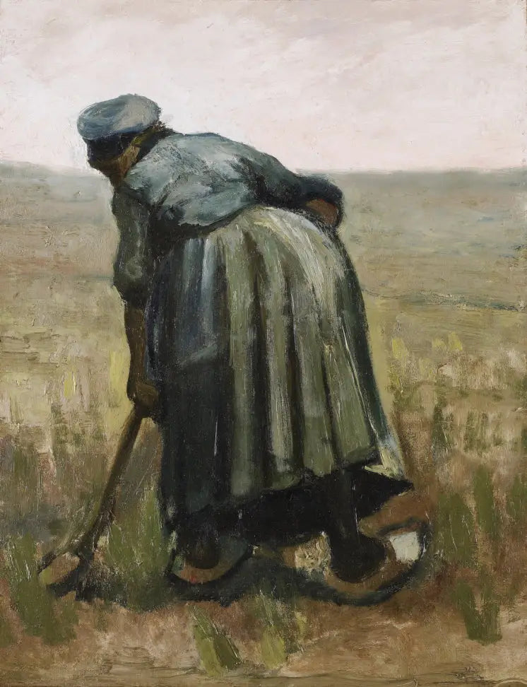 Vrouw met een spade, gezien van achteren - Vincent van Gogh