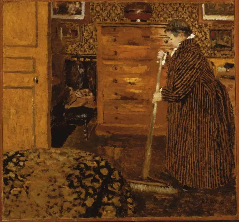 Vrouw die veegt - Édouard Vuillard
