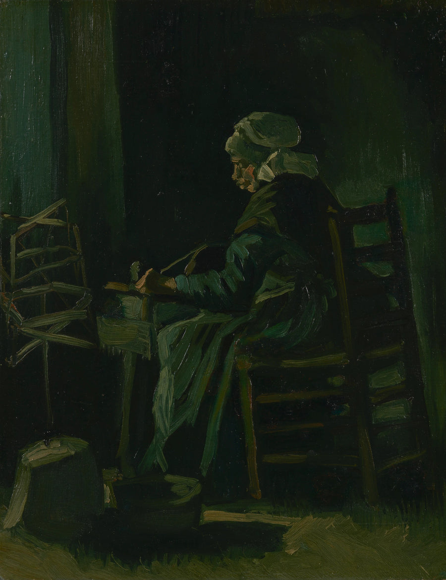 Vrouw die draad opwindt - Vincent van Gogh