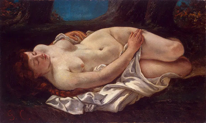 Liggende vrouw - Gustave Courbet