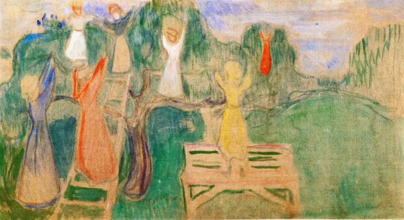 Vrouw die vruchten plukt - Edvard Munch
