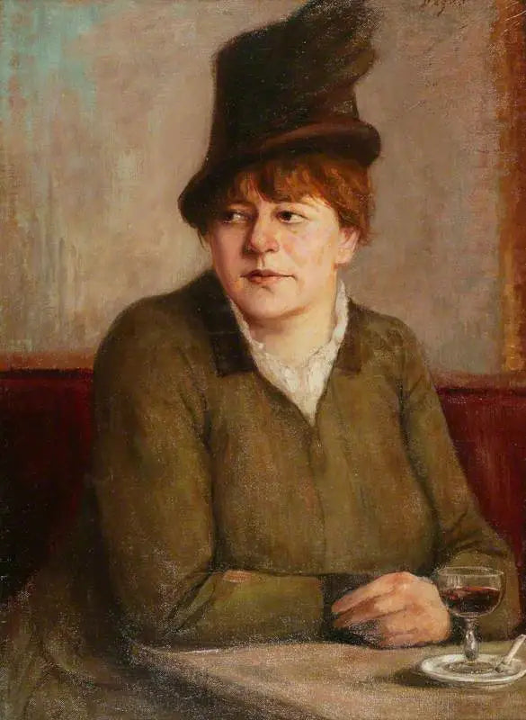 Vrouw in een café - Edgar Degas