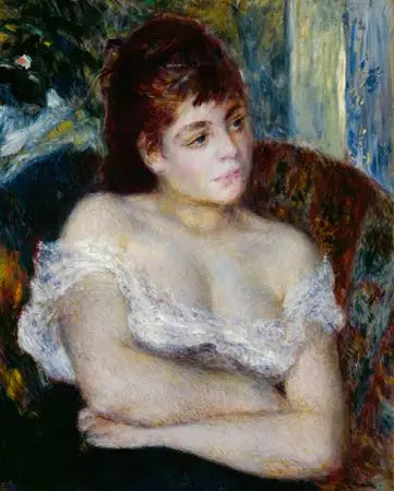 Vrouw in een fauteuil - Pierre-Auguste Renoir