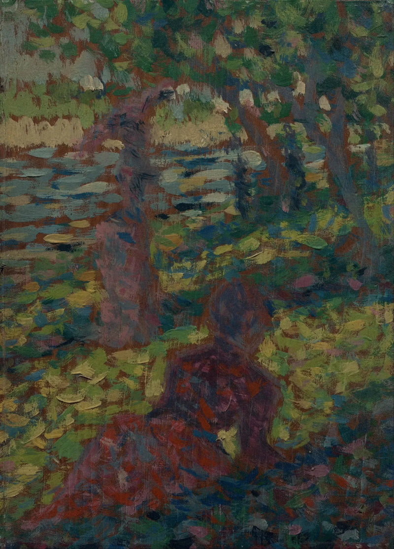 Vrouw in een park - Georges Seurat