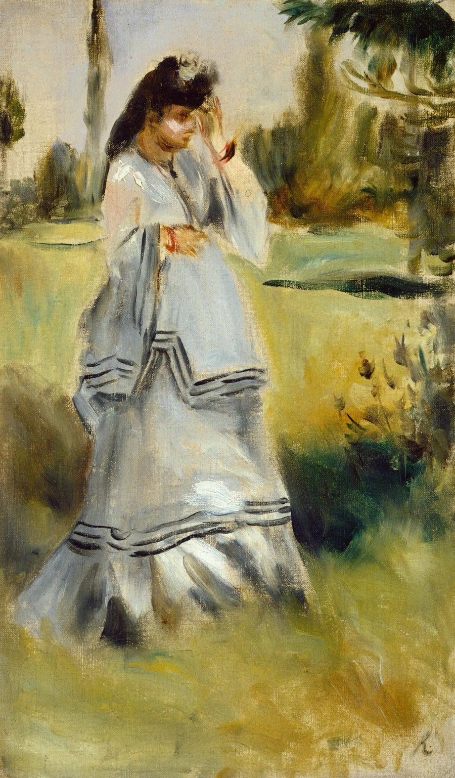 Vrouw in een park - Pierre-Auguste Renoir