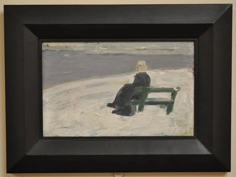 Vrouw in een winterlandschap - Franz Marc