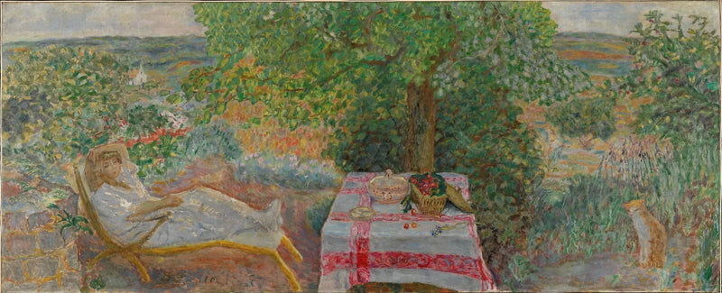 Vrouw in een landschap - Pierre Bonnard