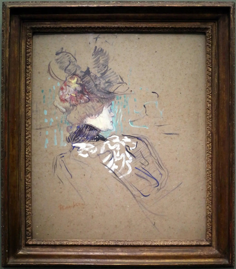 Vrouw in profiel - Henri de Toulouse-Lautrec