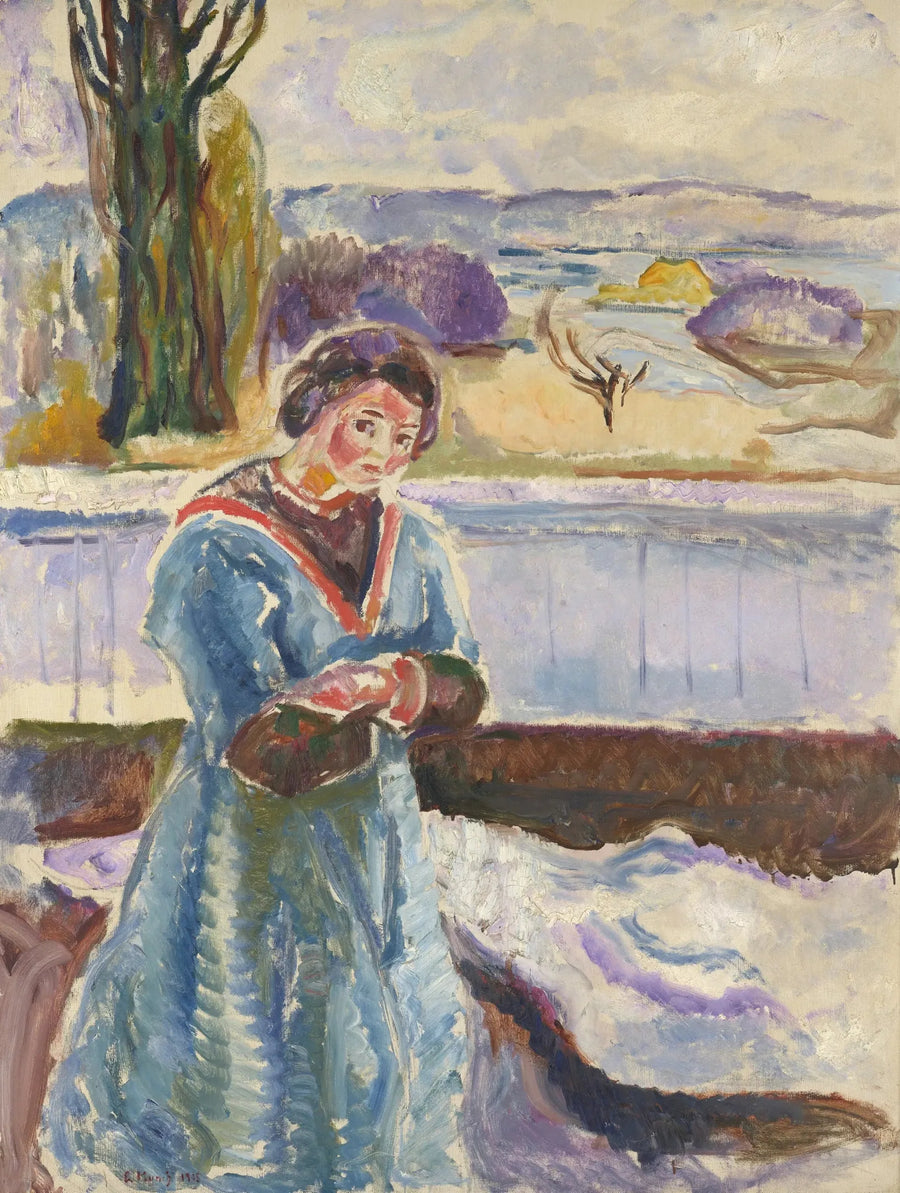 Vrouw staand met gekruiste armen - Edvard Munch