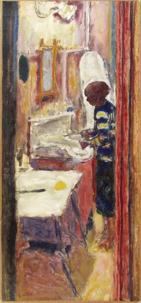 Vrouw staand in een interieur - Pierre Bonnard