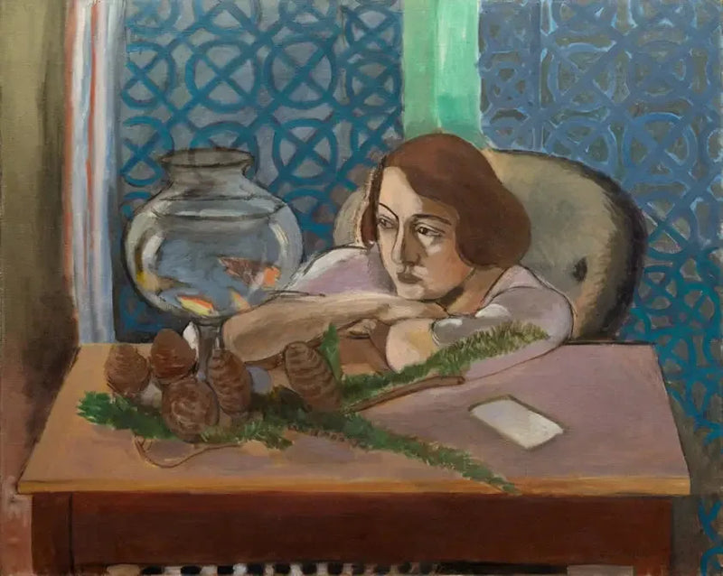 Vrouw voor een aquarium - Henri Matisse