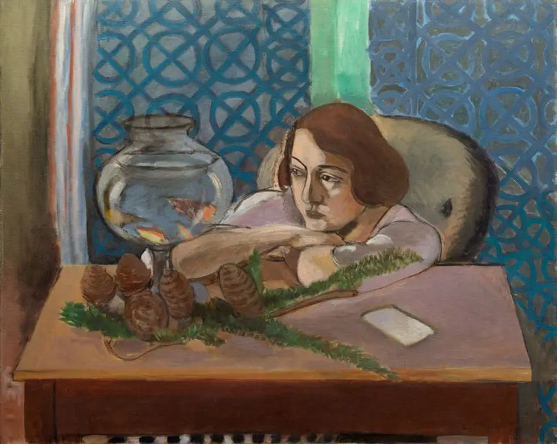 Vrouw voor een aquarium - Henri Matisse