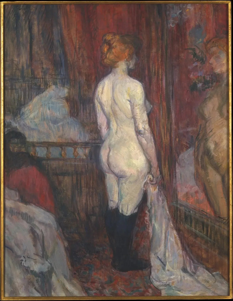 Vrouw voor een spiegel - Henri de Toulouse-Lautrec