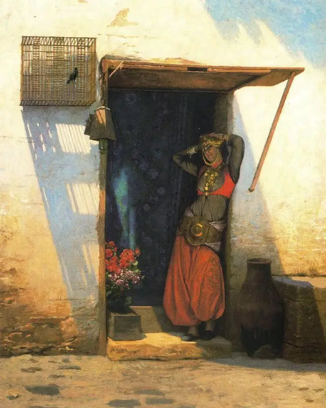 Vrouw van Caïro bij haar deur - Jean-Léon Gérôme