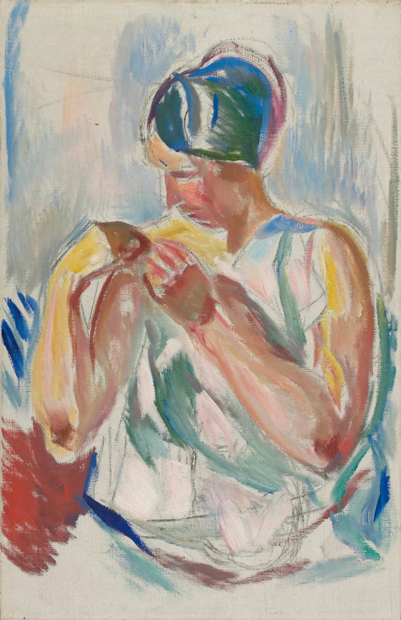 Vrouw in nachtjapon - Edvard Munch