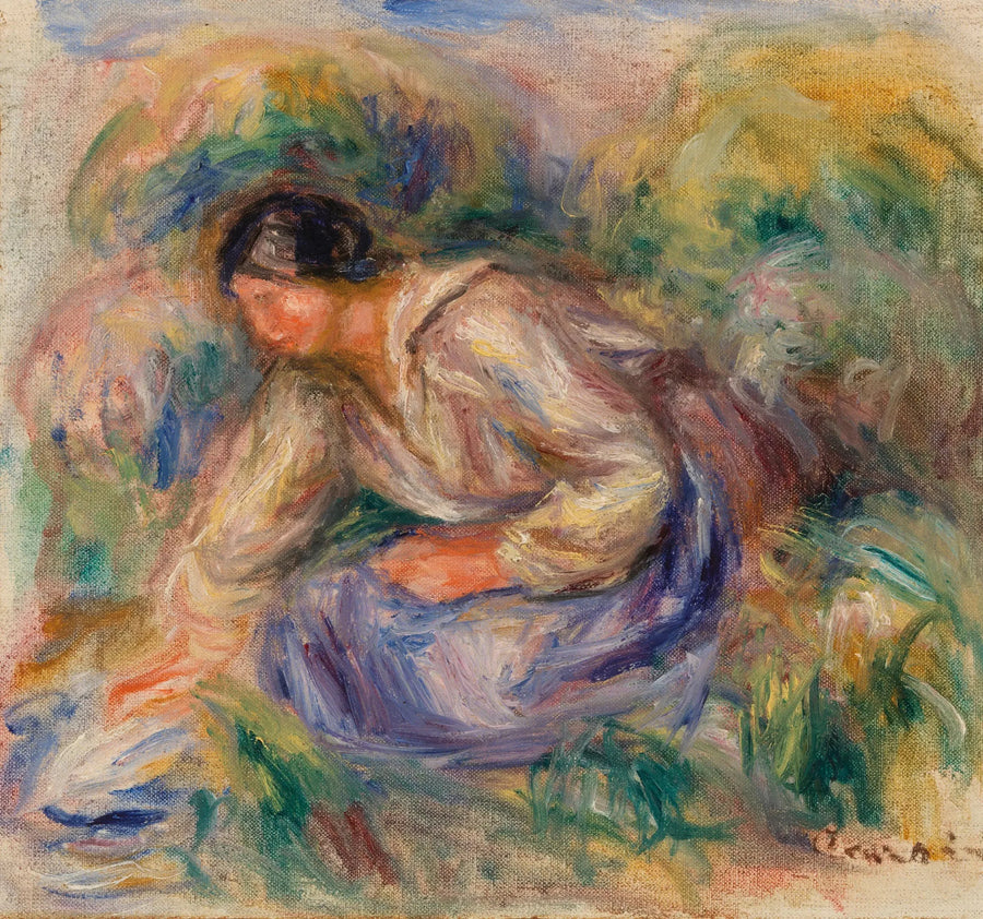 Vrouw in blauwe rok - Pierre-Auguste Renoir