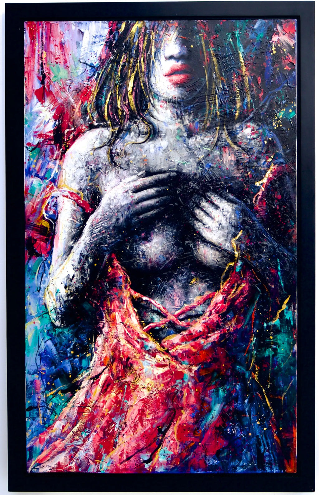 Woman in a Pink Dress - Kesorn | 60 X 100 cm Reproductions de tableaux à la peinture à l’huile