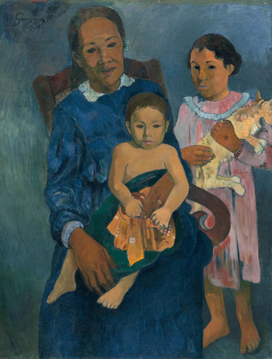 Vrouw en twee kinderen - Paul Gauguin
