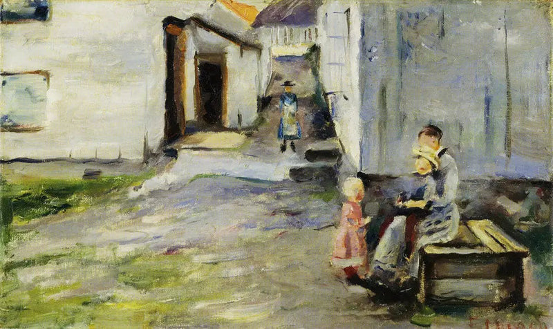 Vrouw en kinderen in Arendal - Edvard Munch