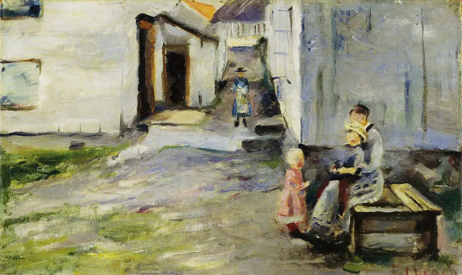 Vrouw en kinderen in Arendal - Edvard Munch