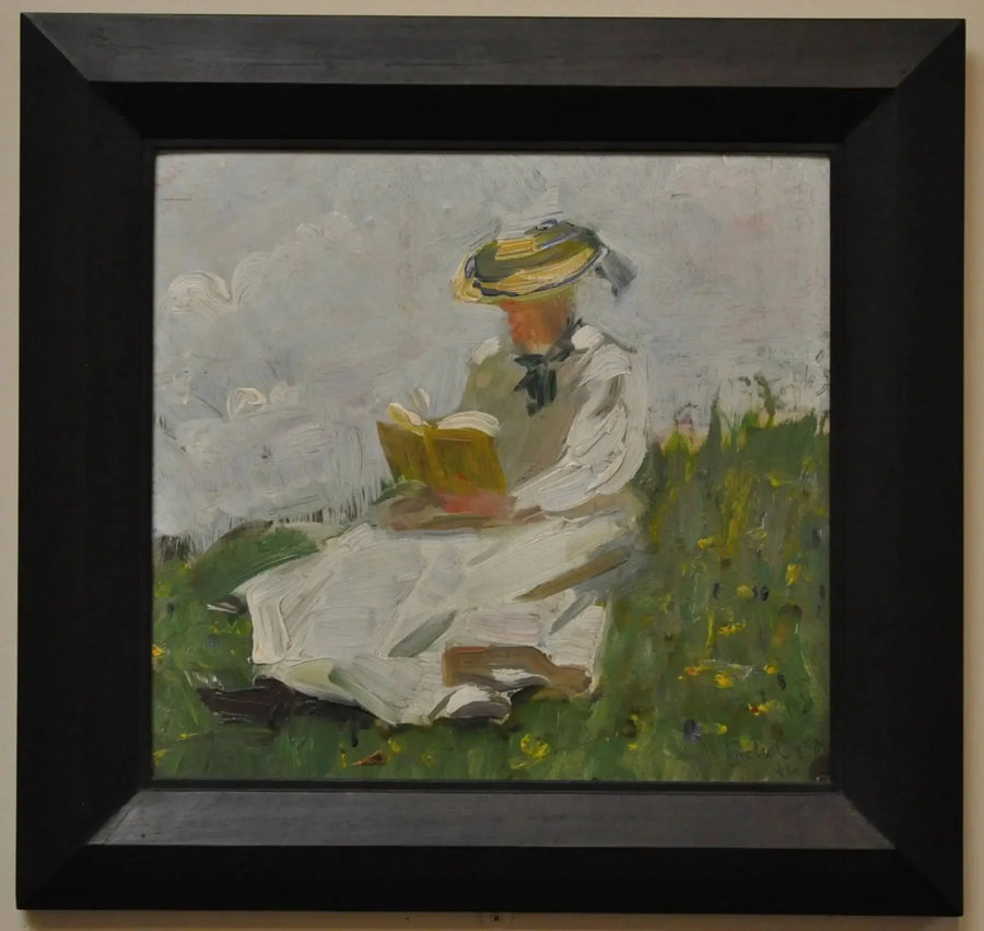 Vrouw die in het groen leest - Franz Marc