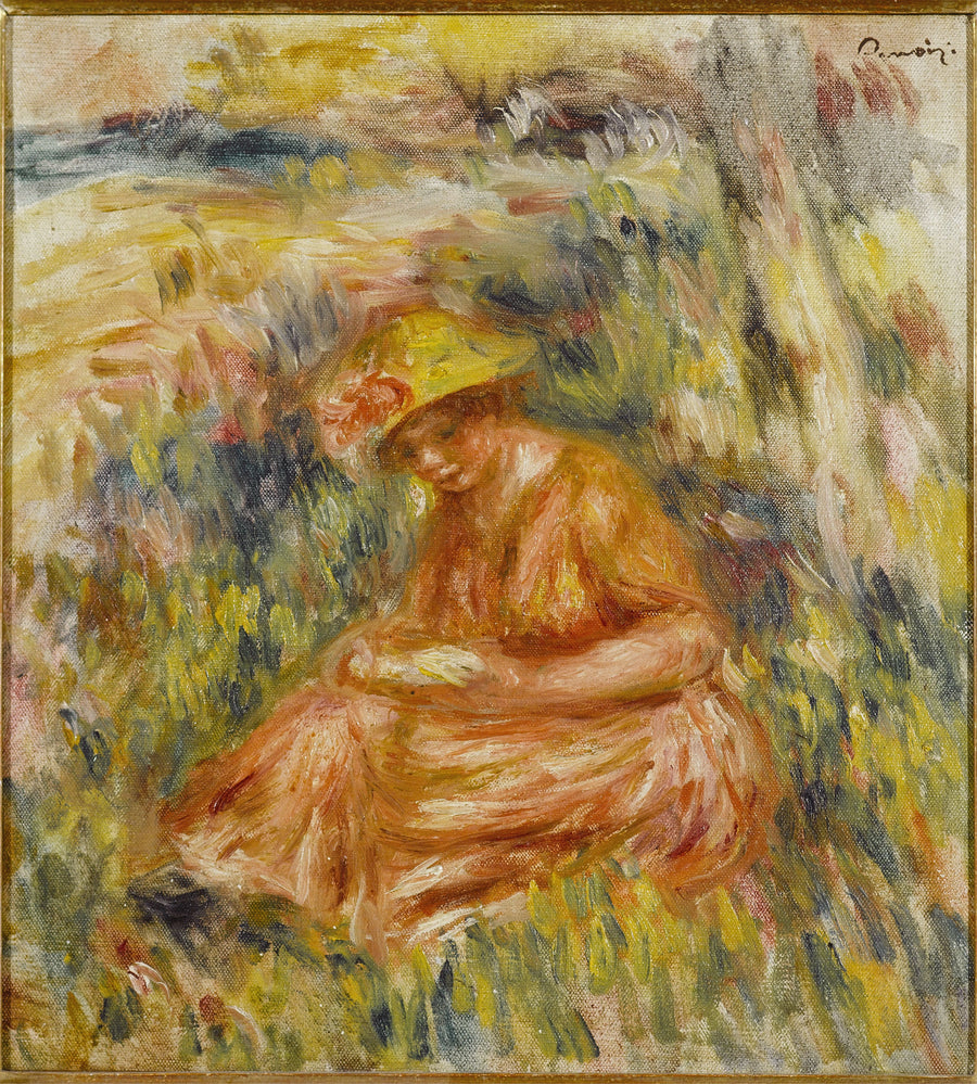 Vrouw die leest in een landschap - Pierre-Auguste Renoir