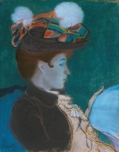 Vrouw die een krant leest - Louis Anquetin