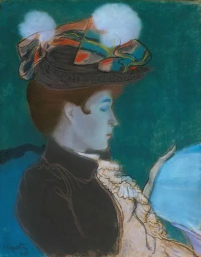 Vrouw die een krant leest - Louis Anquetin