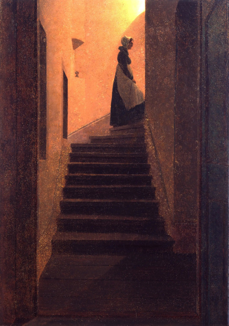 Vrouw die naar het licht stijgt - Caspar David Friedrich
