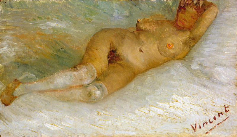 Naakte vrouw liggend, gezien van achteren - Vincent van Gogh