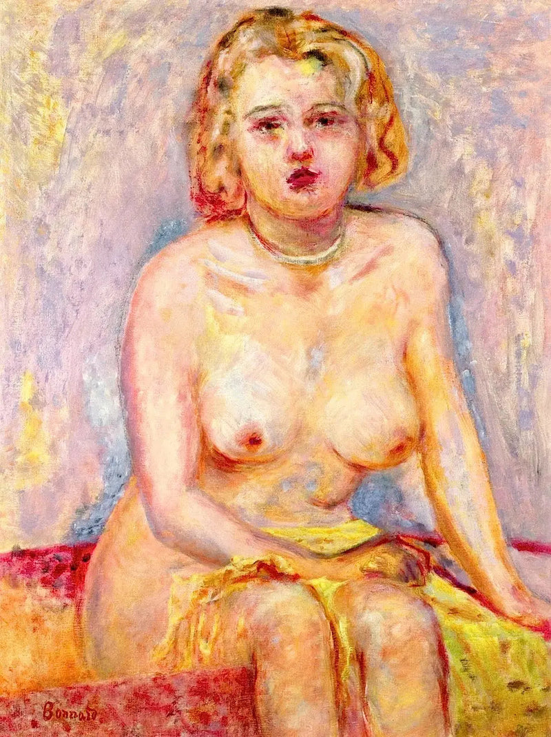 Naakte vrouw zittend - Pierre Bonnard