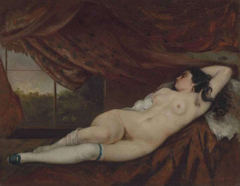 Naakte vrouw liggend - Gustave Courbet
