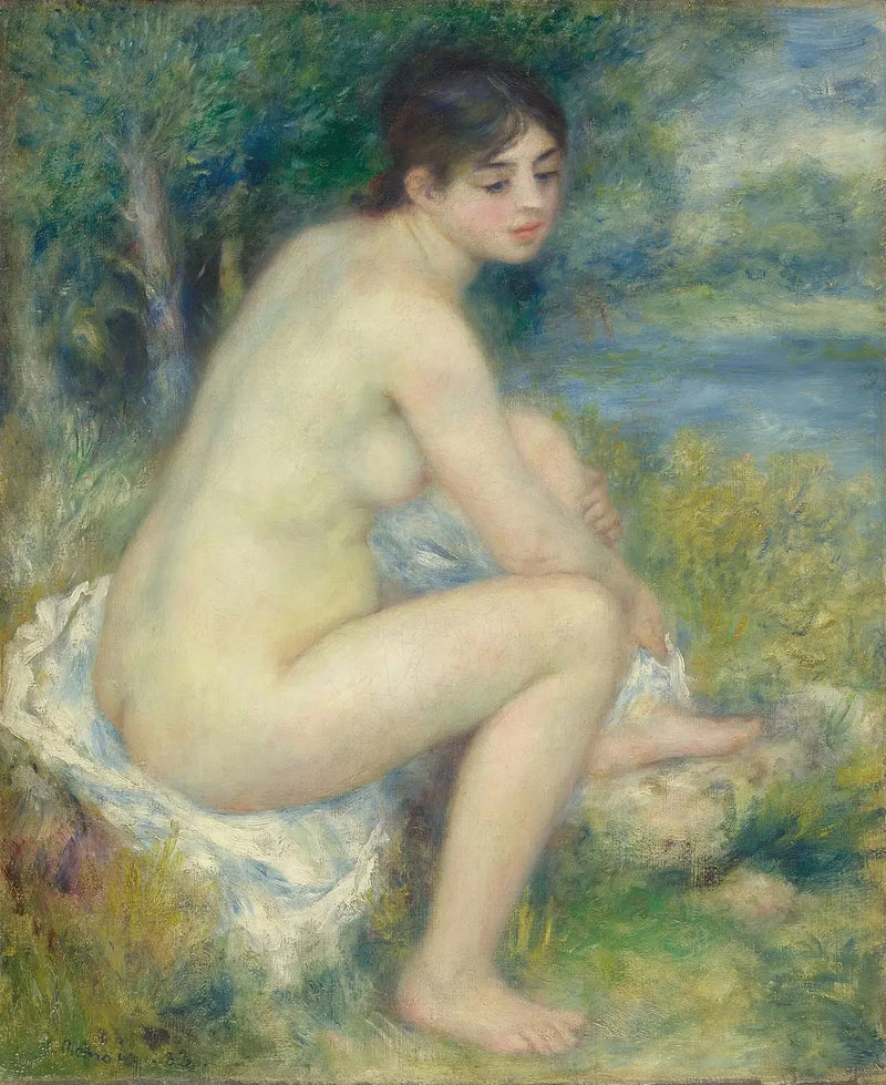 Naakte vrouw in een landschap - Pierre-Auguste Renoir
