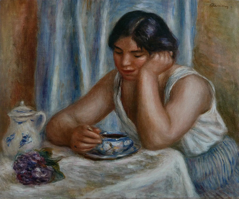 Vrouw die chocolade neemt - Pierre-Auguste Renoir